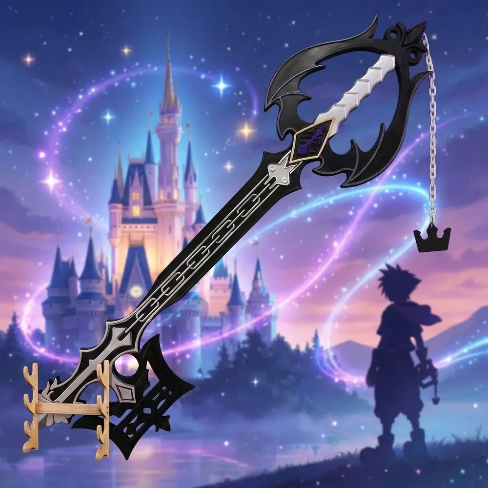 Keyblade Cosplay Prop - Kingdom Hearts 42 Zoll 108cm Schwarz-Weißes