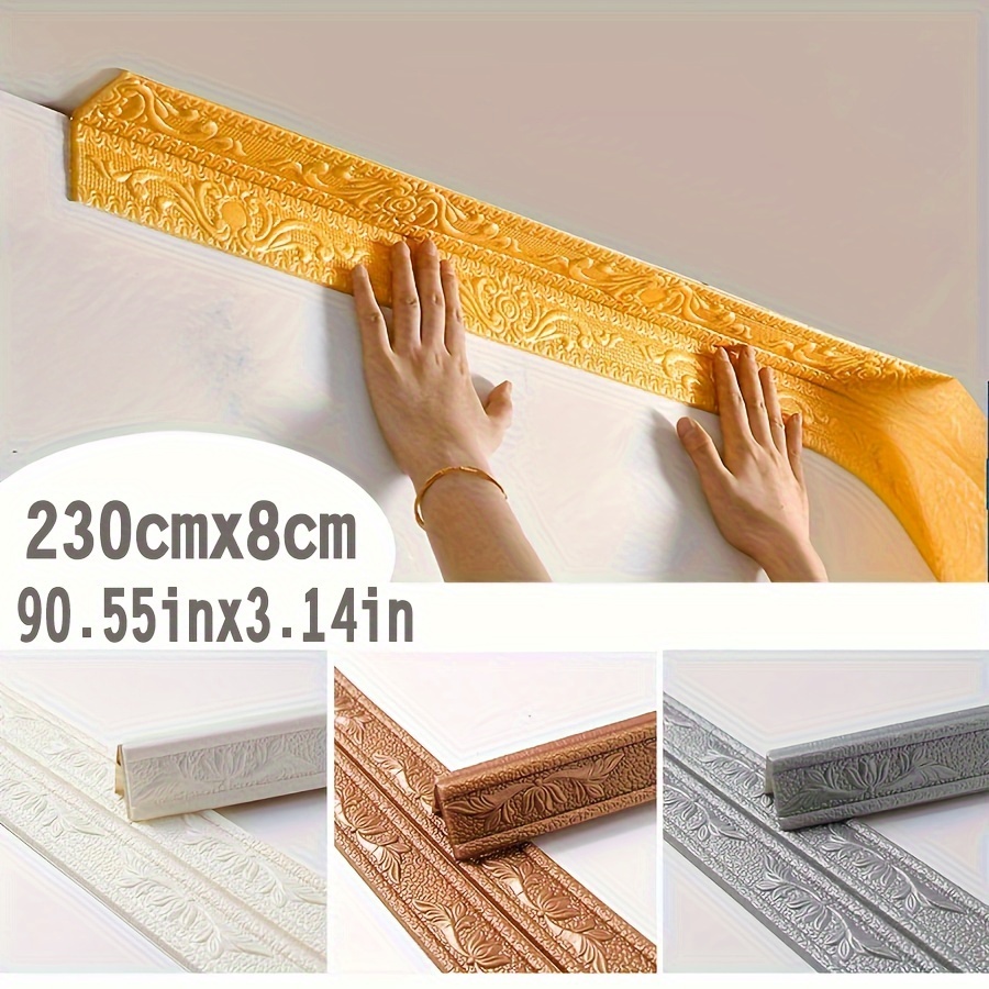 Craft Foam Roll - 230 cm Schaumstoff-Wandkantenstreifen-Aufkleber, kann in der
