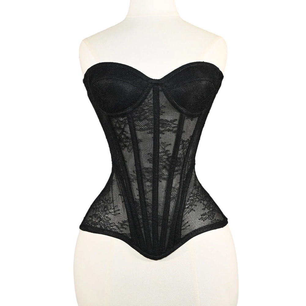 Frauen Mesh Korsett Busiter Ov – Boning Corset Steel Bewertung und Preis