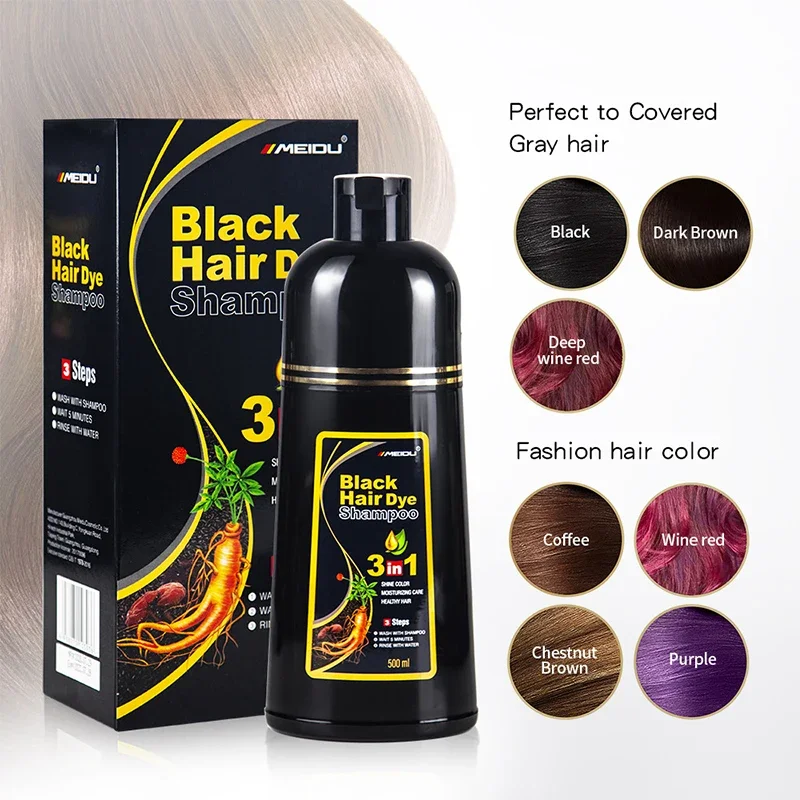 Schwarzes Haarfärbe-Shampoo, 3 – Hair Spray Color Bewertung und Preis