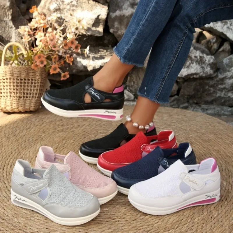 Damen Plateau-Slipper mit gesc – Velcro Hook Loop Bewertung und Preis